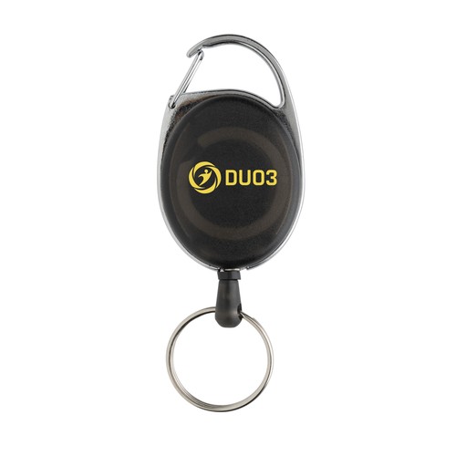 Porte-clés à clip extensible en ABS recyclé RCS Porte-clés à clip extensible en ABS recyclé RCS