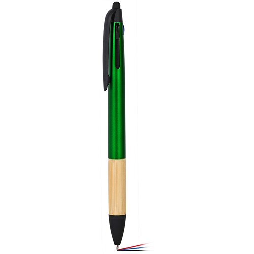 3 COLORS TOUCH SCREEN BALLPOINT PEN IN PLASTIC AND BAMBOO