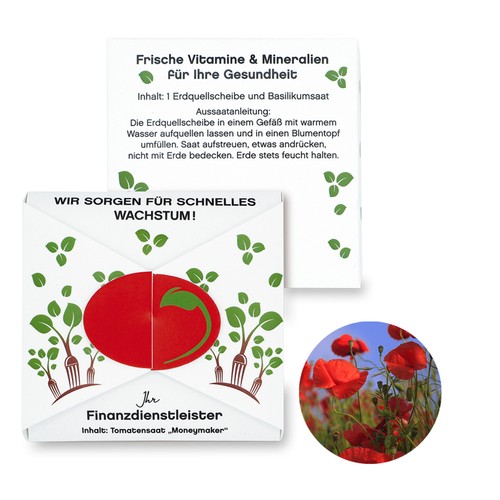 Closure – Oval Seed Card - Poppy Closure – Oval Seed Card - Poppy
