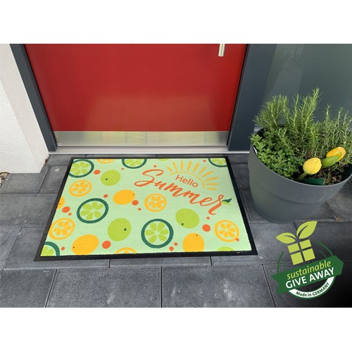 Doormats with spring and summer motifs Doormats with spring and summer motifs