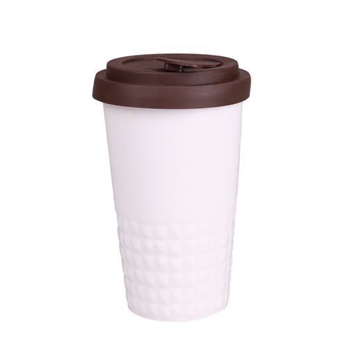 Becher Freedom Excellence Lock 280ml weiß/braun