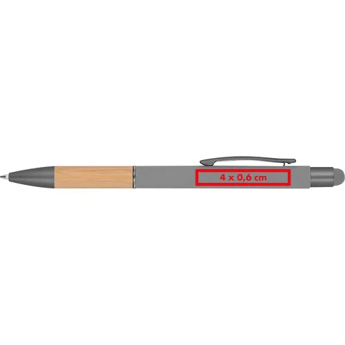 Ball pen with bamboo grip zone