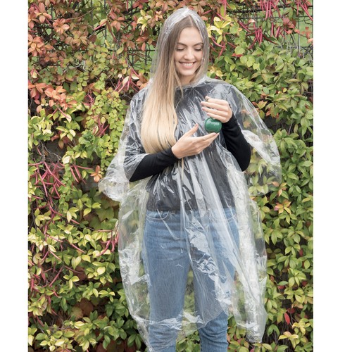 RAIN PROOF PONCHO IN PE AND PVC WITH CASE