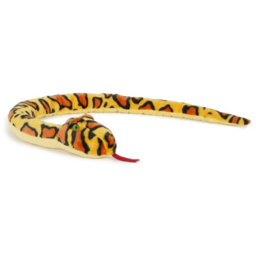 Serpent avec hochet, jaune-rouge 100 cm