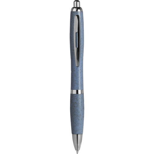 PENNA A SFERA IN PAGLIA DI GRANO+ABS E METALLO