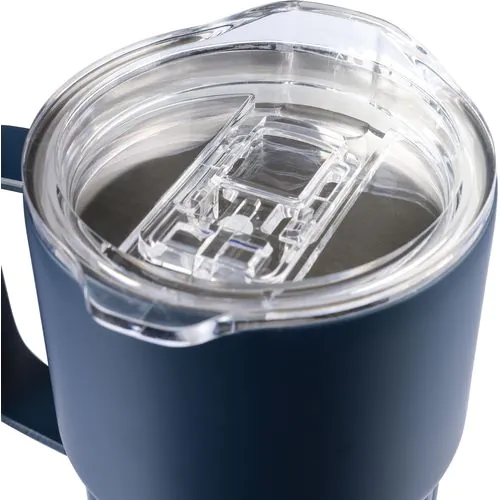 Recycled stainless steel double-walled travel mug (450 ml) Calo Recycled stainless steel double-walled travel mug (450 ml) Calo