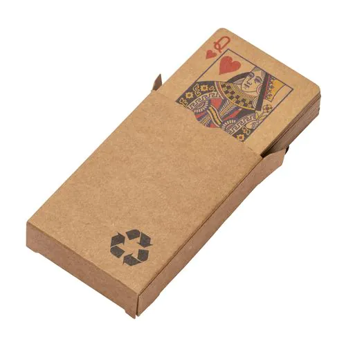 Deck of 54 playing cards in single box, in recycled paper Deck of 54 playing cards in single box, in recycled paper