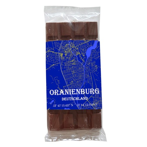 Barre de chocolat avec banderole individuelle imprimée