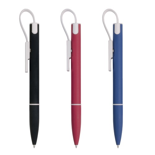 Aluminium twist pen with clip that converts to charging cable USB/Lightning/micro USB Aluminium twist pen with clip that converts to charging cable USB/Lightning/micro USB