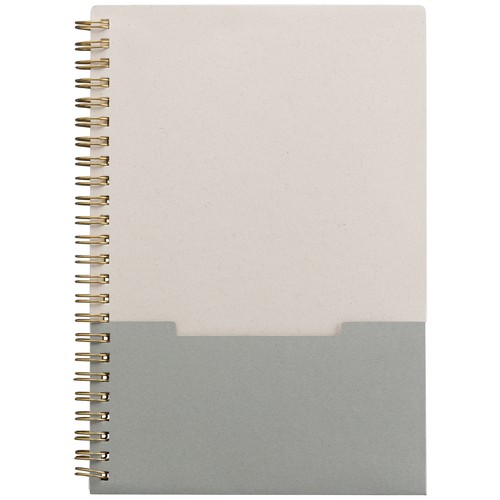 Lino FSC Paper Spiral Binding Vertical Pocket Notebook - A5