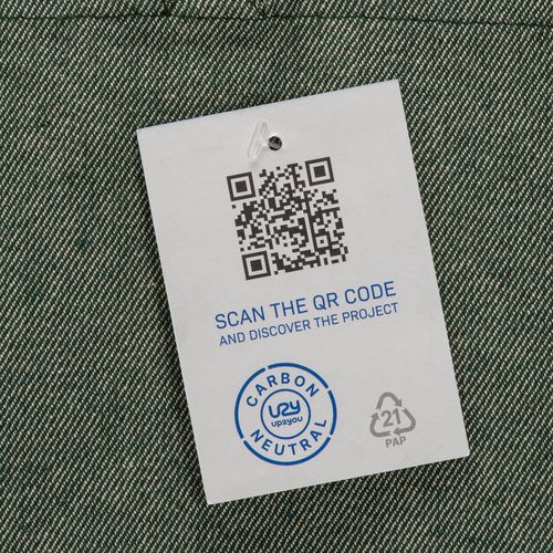 Bolsa de la compra de algodón reciclado neutro en carbono de 280 g/m2 Bolsa de la compra de algodón reciclado neutro en carbono de 280 g/m2