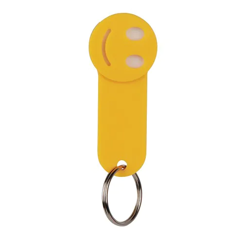 COIN HOLDER KEY CHAIN IN PLASTIC AND METAL
