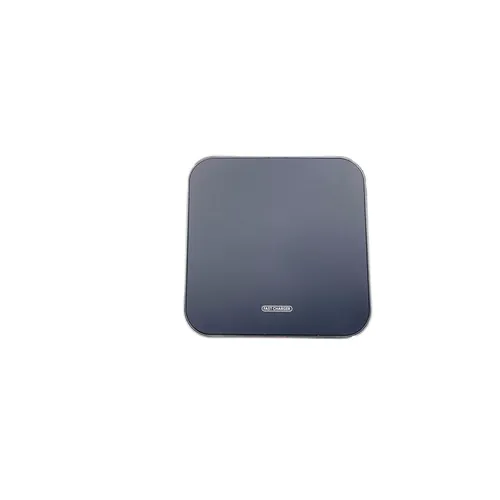 Chargeur sans fil LED edge carré 15W noir/noir caoutchouté (mat)