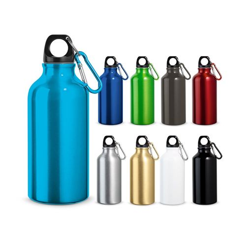 LANDSCAPE S. Bouteille de sport 400mL en aluminium avec mousqueton LANDSCAPE S. Bouteille de sport 400mL en aluminium avec mousqueton