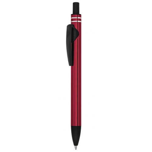 KUGELSCHREIBER ALU ROT KLIPP SCHWARZ