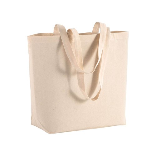 135 g/m2 cotton shopping bag, long handles and bottom gusset 135 g/m2 cotton shopping bag, long handles and bottom gusset
