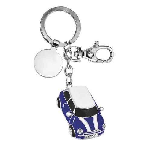KEY CHAIN "CAR" - BLUE / WHITE - NO BOX KEY CHAIN "CAR" - BLUE / WHITE - NO BOX