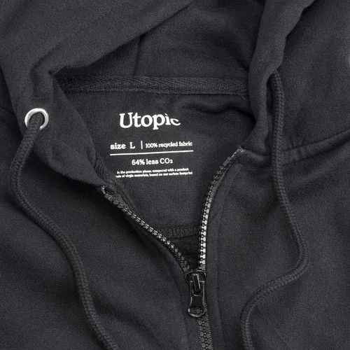 100% regenerated fabric unisex hooded sweatshirt