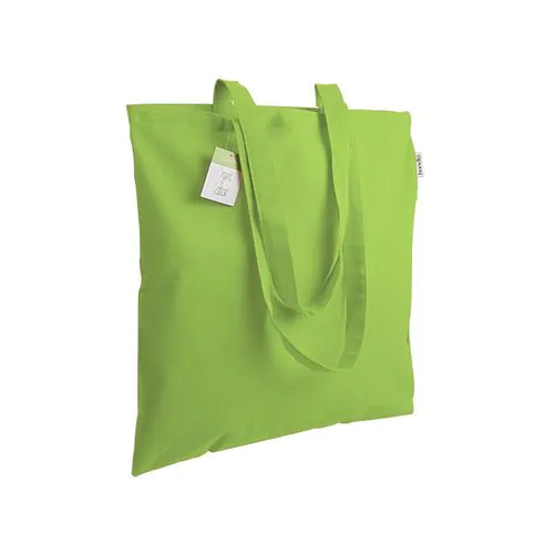 140 g/m2 organic cotton shopping bag, long handles