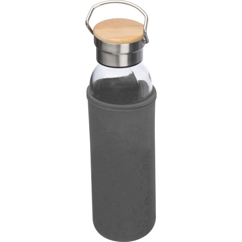 Glass bottle with neoprene sleeve, 600ml Glass bottle with neoprene sleeve, 600ml