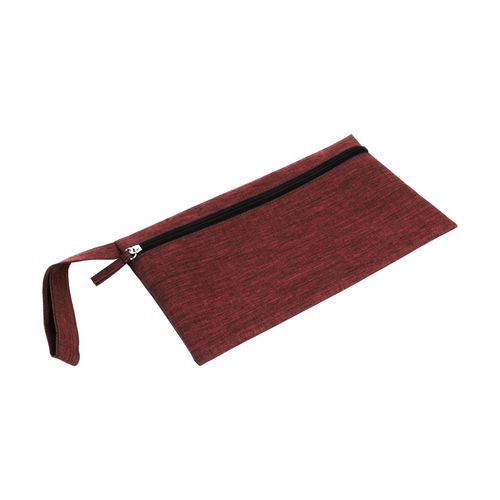 900D polyester document holder with mélange effect, convenient handle and zipper closure