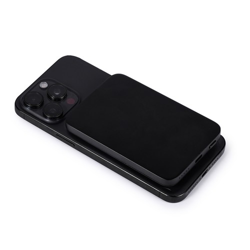 CARICATORE USB E WIRELESS DA 5000 mAh IN PLASTICA RICICLATA E ALLUMINIO