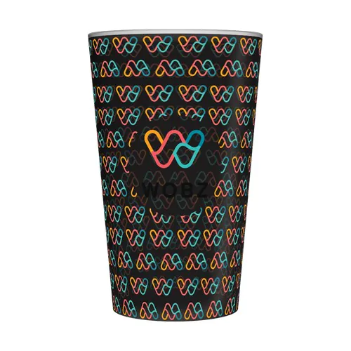 Zwarte gepersonaliseerde herbruikbare beker van 25 cl - Digitale bedrukking Zwarte gepersonaliseerde herbruikbare beker van 25 cl - Digitale bedrukking