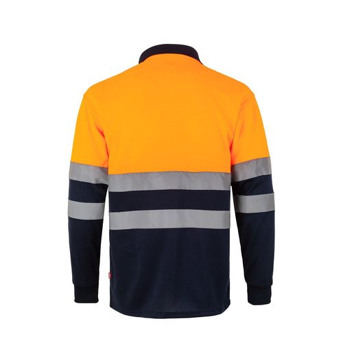 VL VULCAN. Polo bicolore (160g/m²) à manches longues, en polyester (100%) VL VULCAN. Polo bicolore (160g/m²) à manches longues, en polyester (100%)