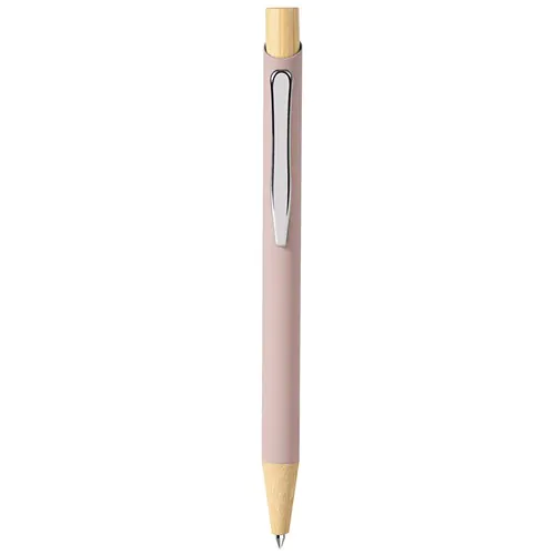 PENNA A SFERA IN ALLUMINIO SOFT TOUCH COLORI PASTELLO, BAMBÙ E METALLO