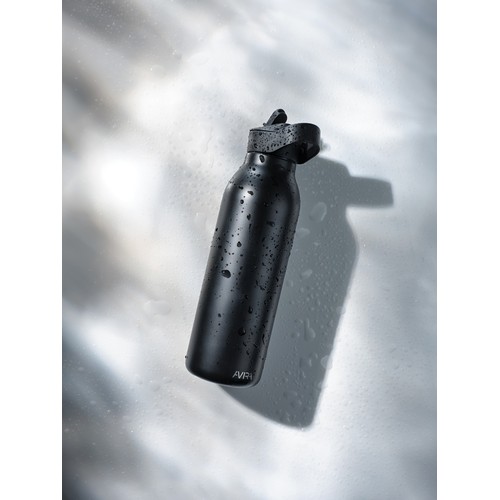Avira Ara RCS recycled staal fliptop water fles 500ML Avira Ara RCS recycled staal fliptop water fles 500ML