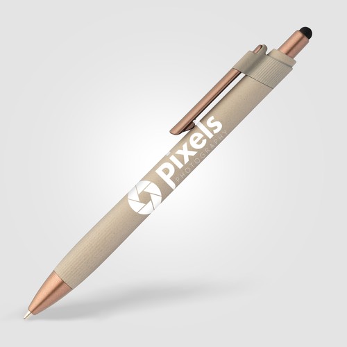 York Recycled Plastic Bronze Trim Stylus Ballpoint Pen York Recycled Plastic Bronze Trim Stylus Ballpoint Pen