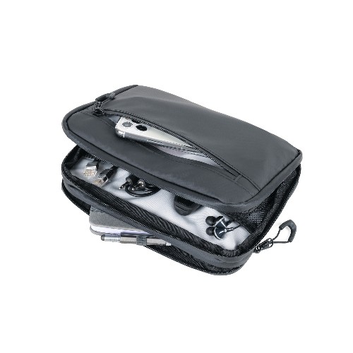 Black Tech Cable Organizer TROIKA BLACK TECH POUCH 2
