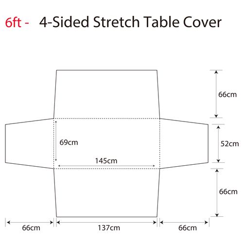 Full Coverage Stretch Tablecloth (6ft Table) Full Coverage Stretch Tablecloth (6ft Table)