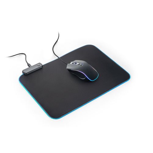THORNE MOUSEPAD RGB. Gaming-Mauspad mit RGB-LED-Leuchten aus Polyester THORNE MOUSEPAD RGB. Gaming-Mauspad mit RGB-LED-Leuchten aus Polyester