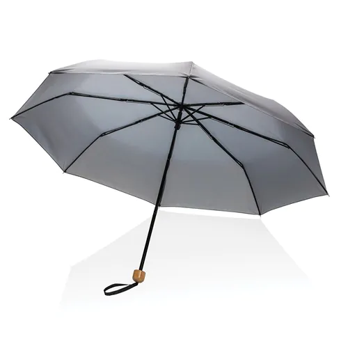 20.5" Impact AWARE™ RPET 190T Pongee bamboo mini umbrella 20.5" Impact AWARE™ RPET 190T Pongee bamboo mini umbrella