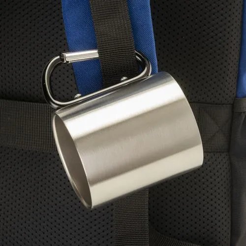 Vaso de acero con asa de mosquetón de aluminio, 200 ml