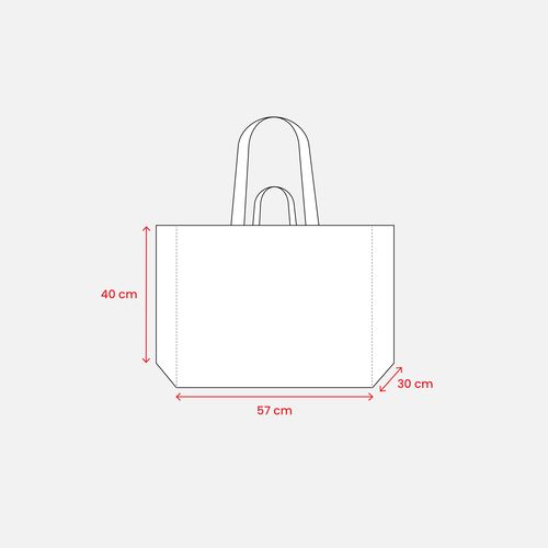 Shopper maxi in polipropilene riciclato con manici doppi a nastro (corti e lunghi) Shopper maxi in polipropilene riciclato con manici doppi a nastro (corti e lunghi)