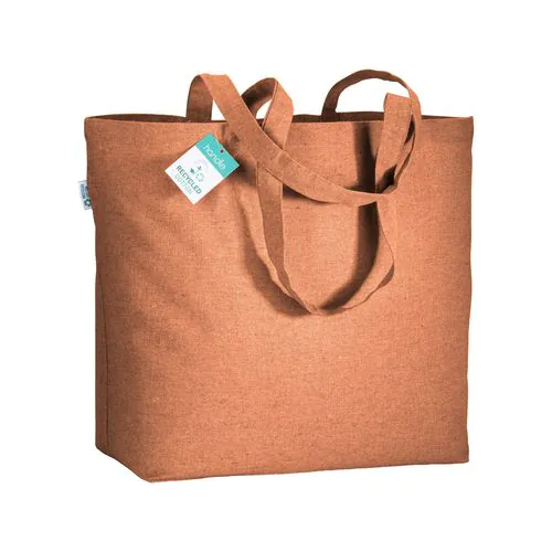 190 g/m2 recycled cotton shopping bag with long handles and gusset 190 g/m2 recycled cotton shopping bag with long handles and gusset
