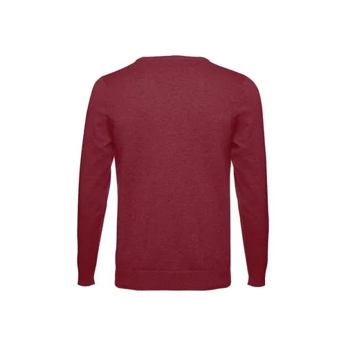 THC MILAN. Pullover da uomo con scollo a V in cotone e poliammide
