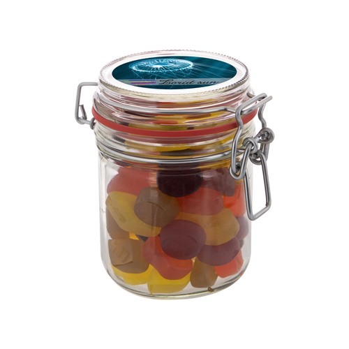 Weckpotje 0,4 liter, gevuld met snoep Weckpotje 0,4 liter, gevuld met snoep