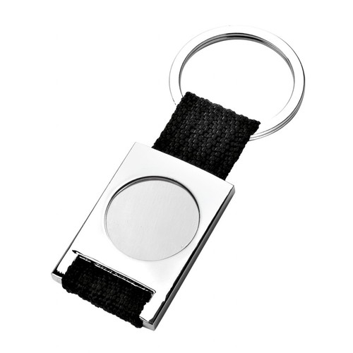 PORTE-CLÉS TISSU NOIR SATINÉ CAVITÉ 25MM PORTE-CLÉS TISSU NOIR SATINÉ CAVITÉ 25MM