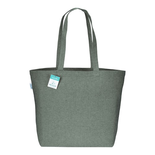 280g/m2 recycled cotton shopping bag, long handles and gusset