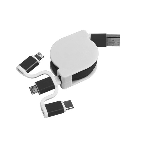 Cable d'alimentation USB type C, lightning, micro USB retractable Cable d'alimentation USB type C, lightning, micro USB retractable