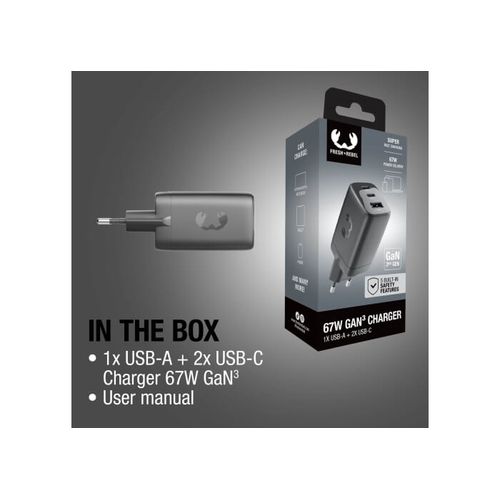 Fresh 'n Rebel 67W Laptop Fast Charger GaN USB-C & USB-A Fresh 'n Rebel 67W Laptop Fast Charger GaN USB-C & USB-A