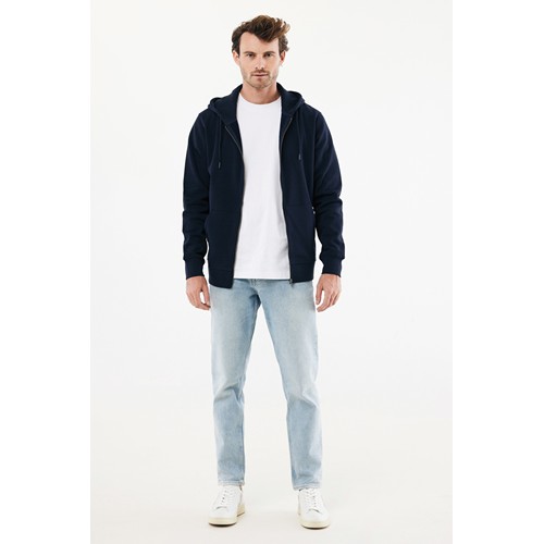 IQONIQ Abisko gerecycled katoen hoodie met rits