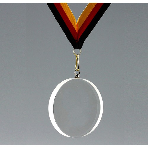 Crystal Glas Medal Sand Blasted Edges Crystal Glas Medal Sand Blasted Edges