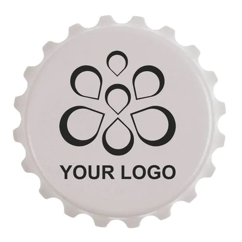 ABS and metal, bottle top-shaped, screw-top and bottle opener with magnets