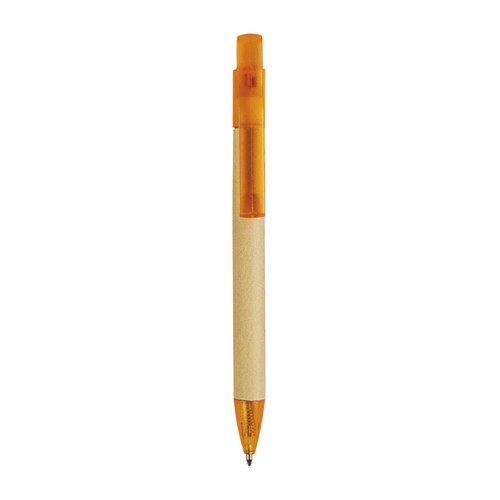 Stylo à déclic en papier recyclé avec détails plastique Stylo à déclic en papier recyclé avec détails plastique