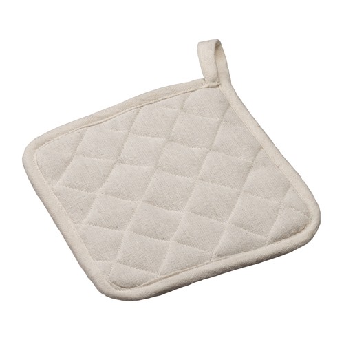 Recycled cotton kitchen pot holder  with hooking loop