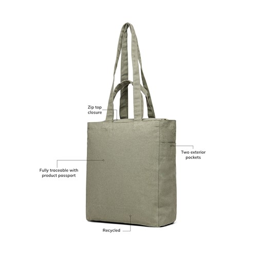 VINGA Hilo AWARE™ gerecycled canvas tas met ritssluiting